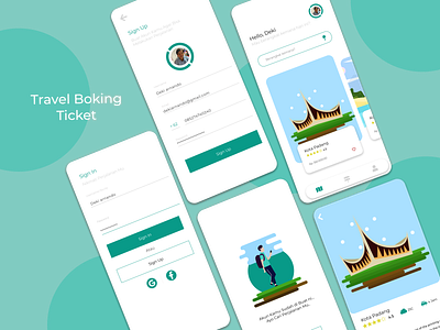 Mobile Design UI Travel Booking Ticket