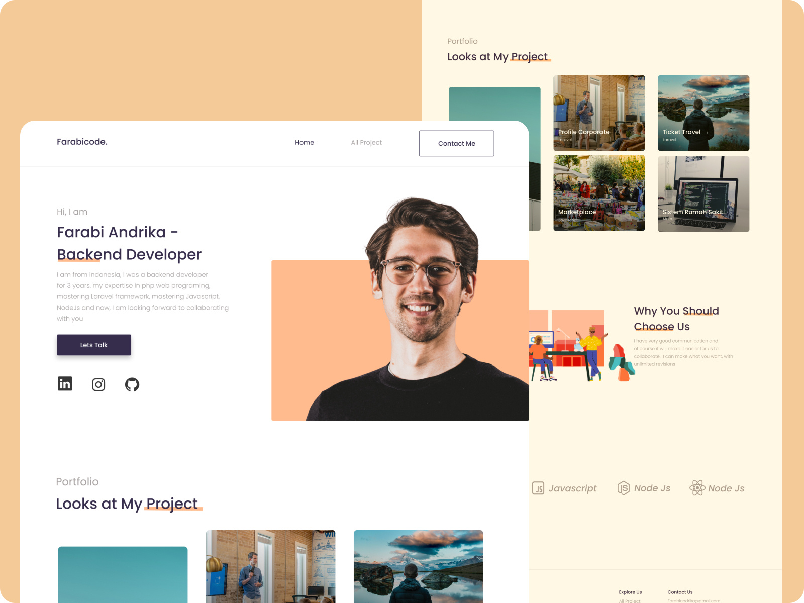 UI / UX Landing Page Personal Portfolio by Deki Arnando on Dribbble
