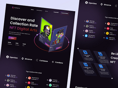 CreativeCuk NFT - Landing Page crypto design landingpage nft nft landing page ui uiux ux