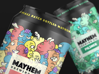 Mayhem Brewing brand strategy branding creative direction design package design