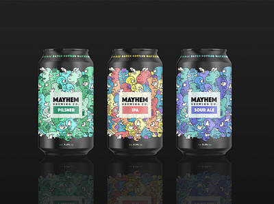 Mayhem Brewing brand design branding creative direction design logo design