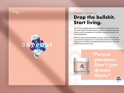 Dropout Cannabis Print Design brand design creative direction design print design print layout