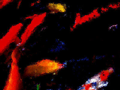 Weird Fishes abstract illustration mix media photography