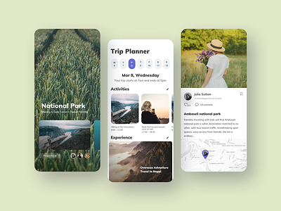 Trip Planner app branding design flat mobileapp social travel ui ux web
