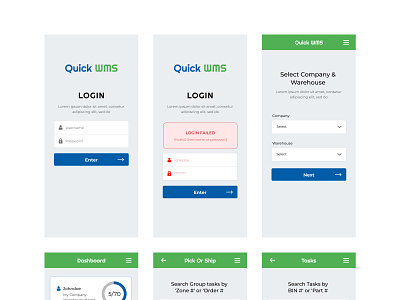 App Design for QuickWMS app quickwms quickwms ui ux