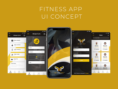 Fitness App Design android app app app design design mobile app ui ui ux uiux