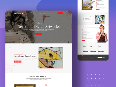 NFT Bloom Web Deign ui ux designer web design website website ui