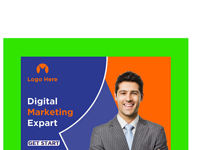 Corporate Digital Marketing Social Media Banner Post Template brand design illustration illustrator logo social vector