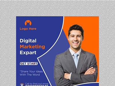 Corporate Digital Marketing Social Media Banner Post Template branding design illustrator vector