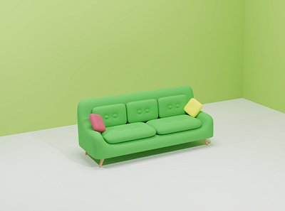Sofa 3D 3d 3d art branding design illustration
