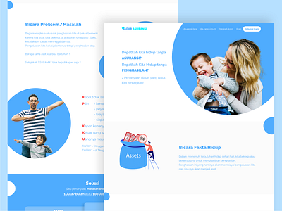 Sadar Asuransi Landing Page branding landing page ui ux