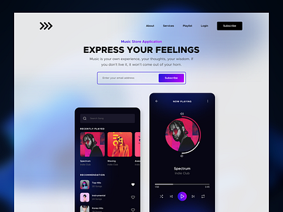 Music Store Application UI Design Exploration