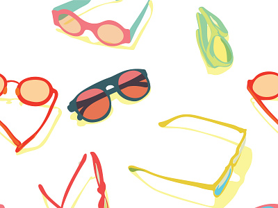 Sun glasses background vector. Colorful pattern for summer