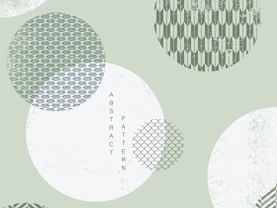 Japanese template with geometric pattern vector.Circle backgroud