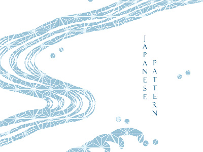 Japanese wave template vector. Hand drawn line ocean background. abstract asian background banner chinese curve geometic hand drawn illustration japanese modern pattern template vector wave wavy