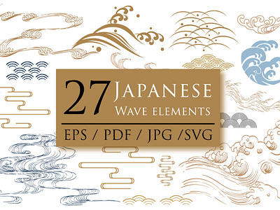 Japanese wave elements.