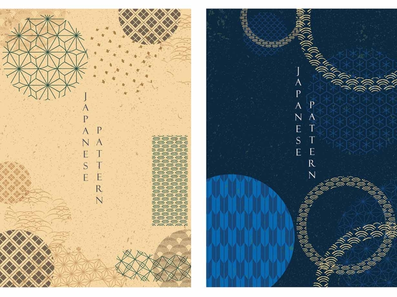 Japanese template vector. Geometric background with Japanese pat abstract asian background banner card chinese citcle illustration japanese modern oriental pattern template traditional vector wave