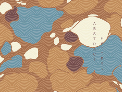 Marble background with Japanese wave pattern vector.