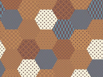 Geometric background with Japanese seamless vector. Asian wrappi