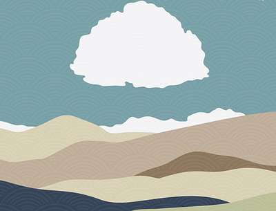 Landscape background with Japanese wave pattern vector. Curve el abstract asian background banner chinese cloud copy space illustration japanese landscape modern mountain pattern vector wave