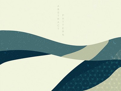 Nature background with Japanese pattern vector. Geometric elemen abstract asian background banner chinese curve geometric illustration japanese modern mountain nature pattern template vector
