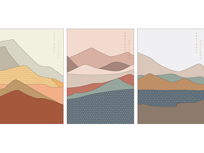 Art landscape background vector with Japanese pattern. Mountain