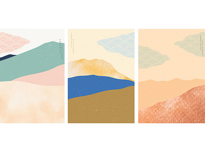 Art abstract background with watercolor texture vector. Mountain abstract asian background banner chinese forest illustration japanese landscape modern mountain pattern postcard poster template texture vector watercolor watercolor painting wave