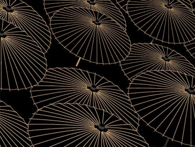 Abstract art background with gold texture vector. Japanese wave abstract asian background banner black chinese gold illustration japanese line pattern modern oriental pattern poster template texture umbrella vector wave