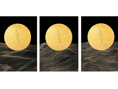 Japanese background with Gold texture in circle shape vector. Mo