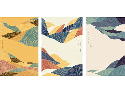 Abstract background with line pattern vector. Wave and curve ele abstract asian background banner chinese illustration japanese landscape line pattern modern mountain pattern texture vector wave