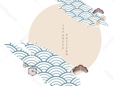 Japanese background vector. Asian icons and symbols. Oriental tr abstract asian background banner bonsai chinese circle circle logo cloud icon illustration japanese modern object pattern ribbon symbol texture vector wave