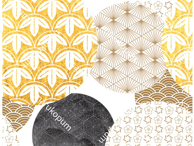 Abstract seamless background with gold texture vector in Japanes abstract asian background banner black white cherryblossom chinese circle geometric illustration gold foil illustration japanese leaf modern pattern seamless vector wave