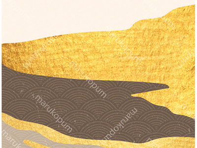 Abstract art background with Japanese wave pattern vector. Natur abstract asian background banner black texture chinese curve gold foil illustration japanese landscape modern mountain pattern template vector wave