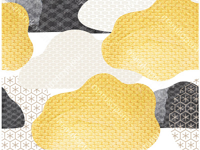 Abstract seamless background with gold and black texture vector.