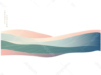 Art landscape background with gradient texture vector. Line patt abstract asian background banner chinese forest gradient illustration japanese landscape line modern mountain pattern poster sea sunrise sunset vector wave