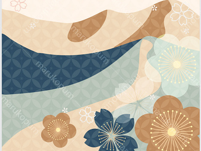 Abstract background in oriental style. Chinese new year banner.