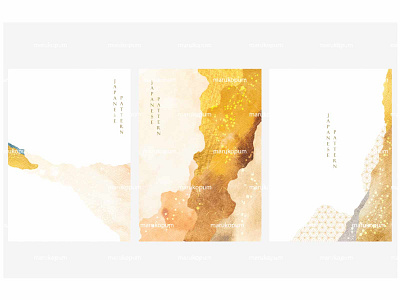 Abstract art template with watercolor texture vector