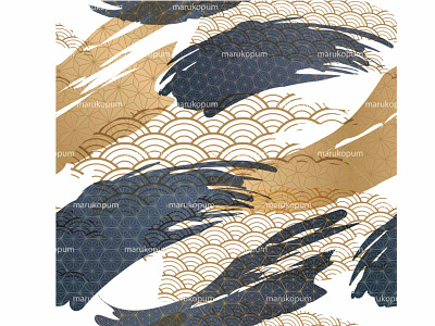 Brush stroke illustration with geometric line element abstract background banner brush stroke chinese style design geometric pattern illustration japanese logo pattern ui vector