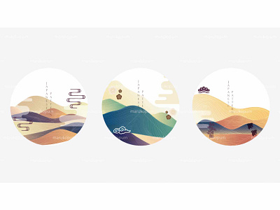 Japanese background with line wave pattern vector. abstract background bamboo banner birds bonsai card circle shape cloud design icon illustration japanese logo mountain landscape pattern ui vector