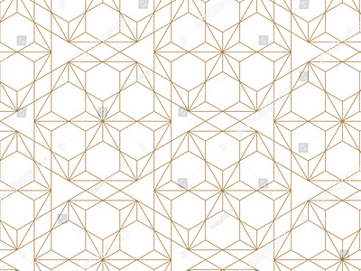 Japanese pattern vector. Gold geometric background texture.