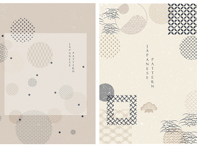 Japanese pattern with geometric background vector. abstract asian background banner chinese illustration japanese modern pattern vector