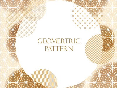 Geometric pattern vector in Japanese style. Gold Japanese patter abstract asian background banner chinese gold illustration japanese modern pattern vector