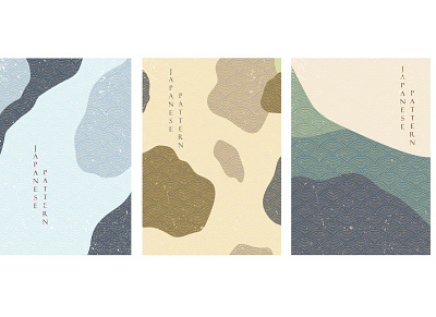 Abstract background with Japanese wave pattern vector. Landscape abstract asian background banner chinese element garden illustration japanese modern pattern rock stone vector zen