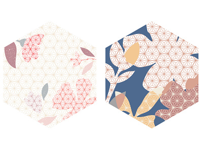 Japanese pattern vector with flower element.Geometric background