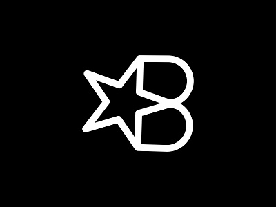 B star b logo b star brand identity branding creative logo design flat flat logo logo logos minimalist