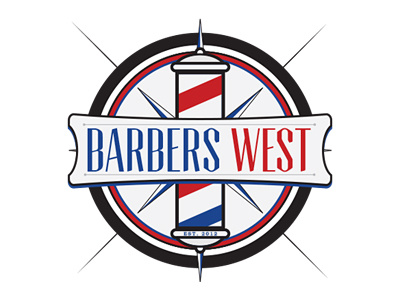 Barber Shop Logo 2 barber compass logo pole shop west