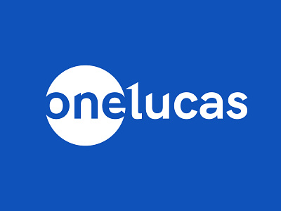 OneLucas Logotype blue brand branding circle logo design logo logodesign product type typography