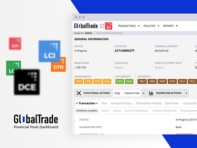 Dashboard - Financial Transactions browser dashboard financial logo table ui ux web