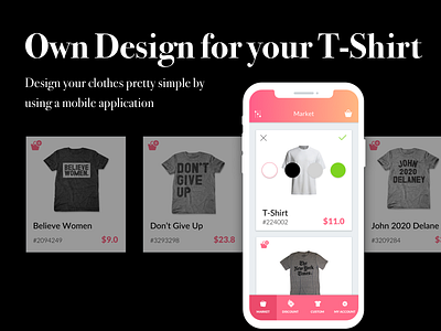 Customize your t-shirts - Mobile Application