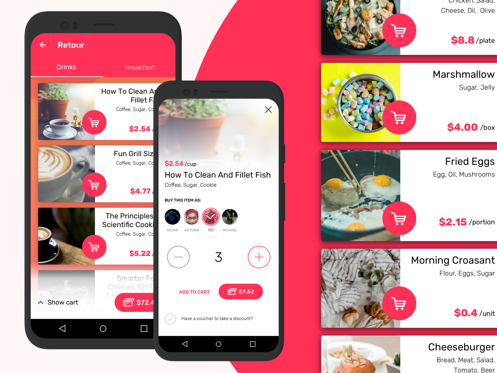 Food ordering by Daniel Revenco on Dribbble